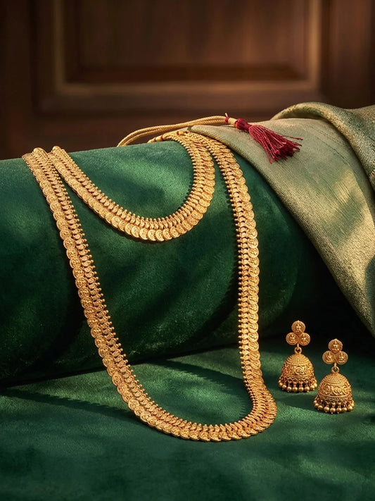 Peora Traditional Kasumala layer Bridal Set - Gold