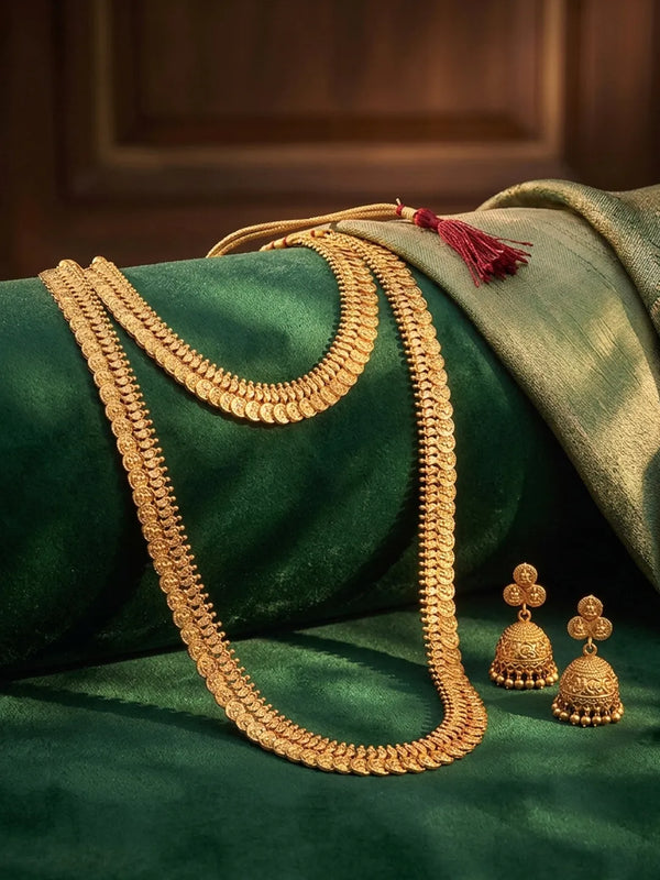 Peora Traditional Kasumala layer Bridal Set - Gold