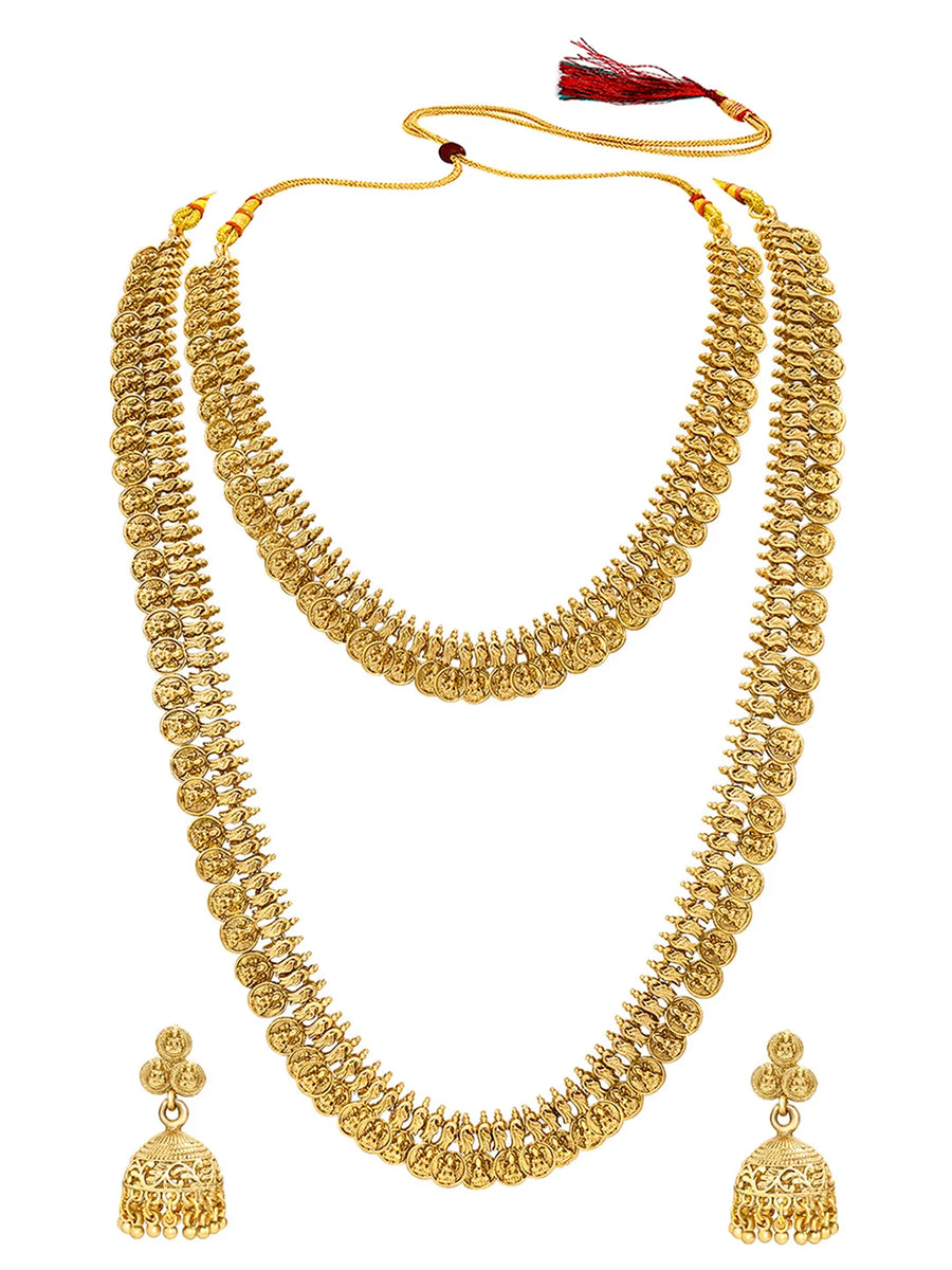Peora Traditional Kasumala layer Bridal Set - Gold