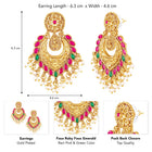 Peora Lakshmi Chandbali Earrings with Pearl Drops
