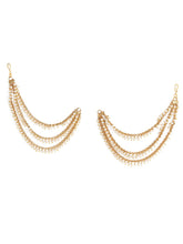Peora Layered Charm Drape Ear Chain - Gold