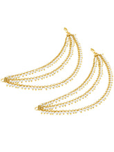 Peora Layered Charm Drape Ear Chain - Gold
