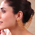 Peora Layered Charm Drape Ear Chain - Gold