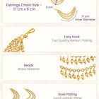 Peora Layered Charm Drape Ear Chain - Gold