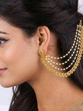 Peora Royal Cascade Drape Ear Chain - Gold