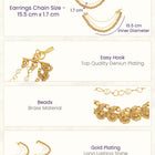 Peora Royal Cascade Drape Ear Chain - Gold