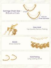 Peora Royal Cascade Drape Ear Chain - Gold