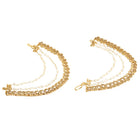 Peora Royal Cascade Drape Ear Chain - Gold