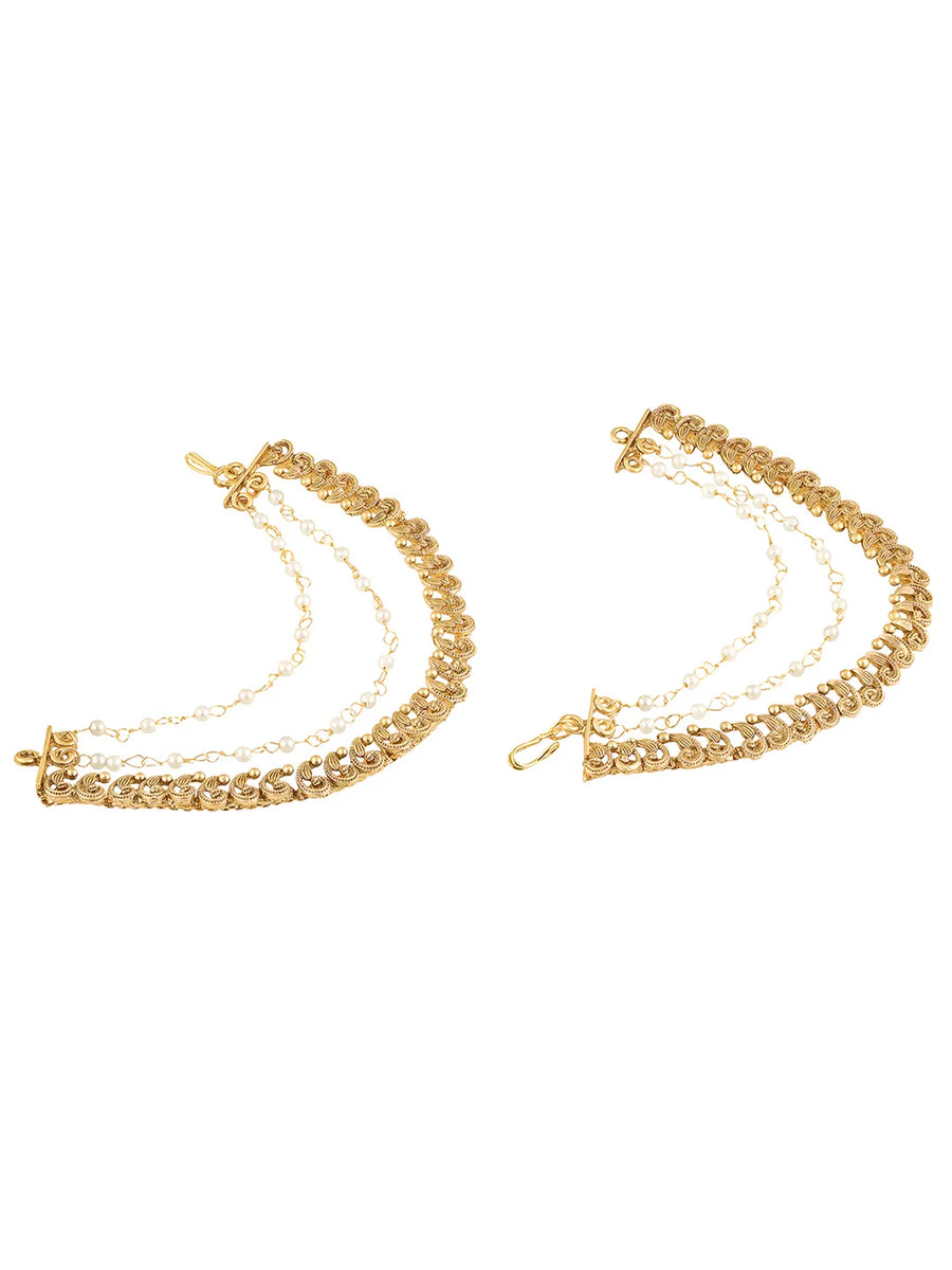 Peora Royal Cascade Drape Ear Chain - Gold