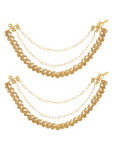 Peora Royal Cascade Drape Ear Chain - Gold