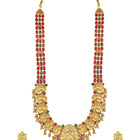 Laxmi Motif Faux Kundan Necklace Set - Gold