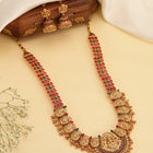 Laxmi Motif Faux Kundan Necklace Set - Gold