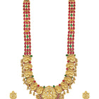 Laxmi Motif Faux Kundan Necklace Set - Gold