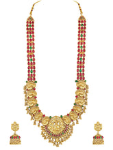 Laxmi Motif Faux Kundan Necklace Set - Gold
