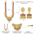 Laxmi Motif Faux Kundan Necklace Set - Gold