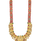 Laxmi Motif Faux Kundan Necklace Set - Gold