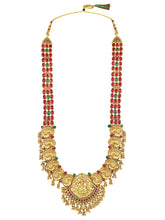 Laxmi Motif Faux Kundan Necklace Set - Gold