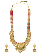 Laxmi Motif Faux Kundan Necklace Set - Gold