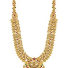 South Indian Temple Laxmi Necklace Set - Gold