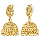 South Indian Temple Laxmi Necklace Set - Gold