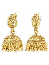 South Indian Temple Laxmi Necklace Set - Gold