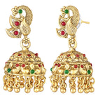 South Indian Laxmi Motif Necklace Set - Gold