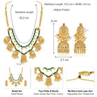 Ethnic Charm Emerald Lakshmi Necklace - Green & White