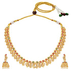 Classic Heritage Ruby Bead Necklace Set - Rani Pink Green