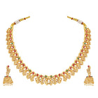 Classic Heritage Ruby Bead Necklace Set - Rani Pink Green