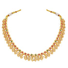 Classic Heritage Ruby Bead Necklace Set - Rani Pink Green
