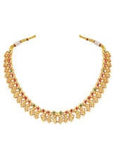 Classic Heritage Ruby Bead Necklace Set - Rani Pink Green