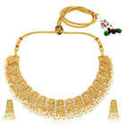 South Temple Laxmi Necklace with Pearls - Gold
