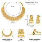 South Temple Laxmi Necklace with Pearls - Gold