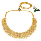 South Temple Laxmi Necklace with Pearls - Gold