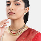 Peora Traditional Lakshmi Coin Choker Necklace Set