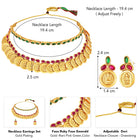 Peora Traditional Lakshmi Coin Choker Necklace Set