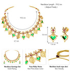 Traditional Lakshmi Ruby Emerald Necklace - Gold