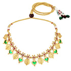 Traditional Lakshmi Ruby Emerald Necklace - Gold