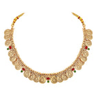 Lakshmi Coin Temple Necklace Set - Gold