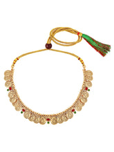 Lakshmi Coin Temple Necklace Set - Gold