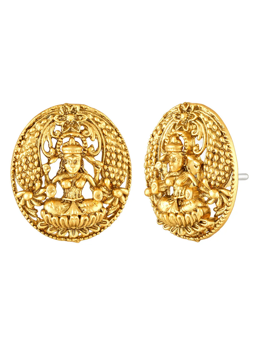 Ethnic Charm Lakshmi Coin Necklace Set - Rani Pink Green