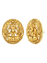 Ethnic Charm Lakshmi Coin Necklace Set - Rani Pink Green