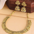 Traditional Laxmi Kasu Neckalce Set - Gold