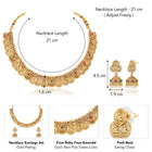 Traditional Laxmi Kasu Neckalce Set - Gold