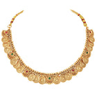Traditional Laxmi Kasu Neckalce Set - Gold