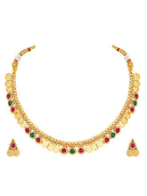 Royal Heritage Coin Lakshmi Necklace Set - Gold