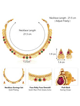 Royal Heritage Coin Lakshmi Necklace Set - Gold