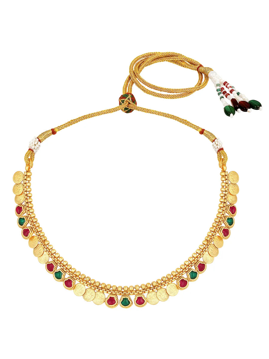Royal Heritage Coin Lakshmi Necklace Set - Gold