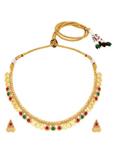 Royal Heritage Coin Lakshmi Necklace Set - Gold