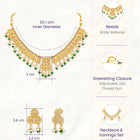 Classic Laxmi Motif Coin Necklace Set - Gold